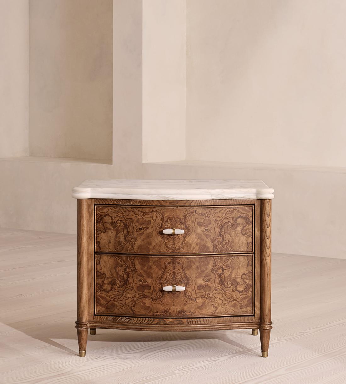 Valerie Bedside Table - Arabescato Corchia Marble - Large - Listing - Image 2