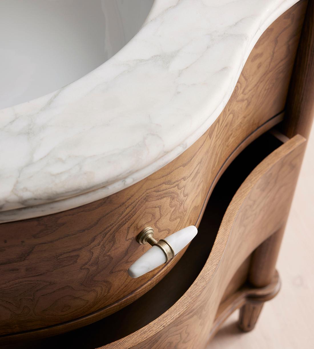Valerie Single Vanity - Arabescato Marble - Images - Image 5