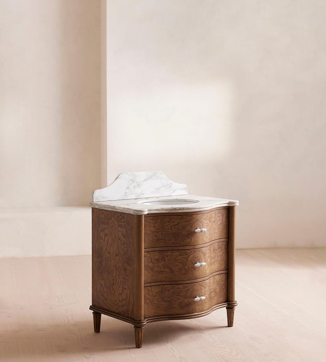 Valerie Single Vanity - Arabescato Marble - Listing - Image 2