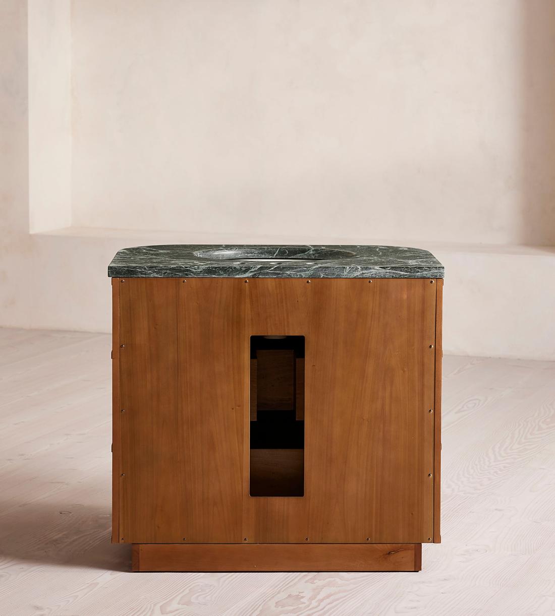 Witley Single Vanity Unit - Napoli Green Marble - Images - Image 4