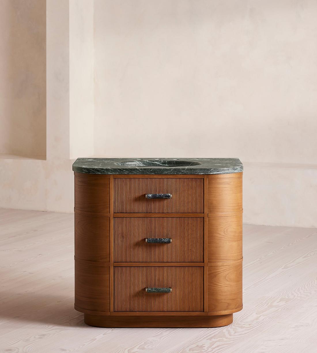 Witley Single Vanity Unit - Napoli Green Marble - Listing - Image 1