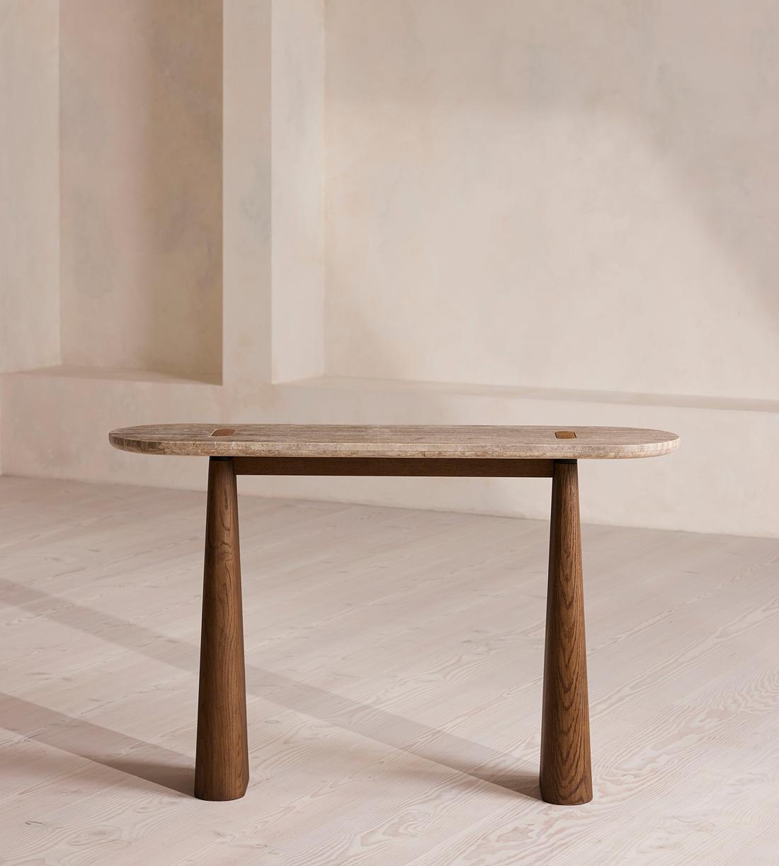 Althea Console Table - Silver Travertine - Listing - Image 1