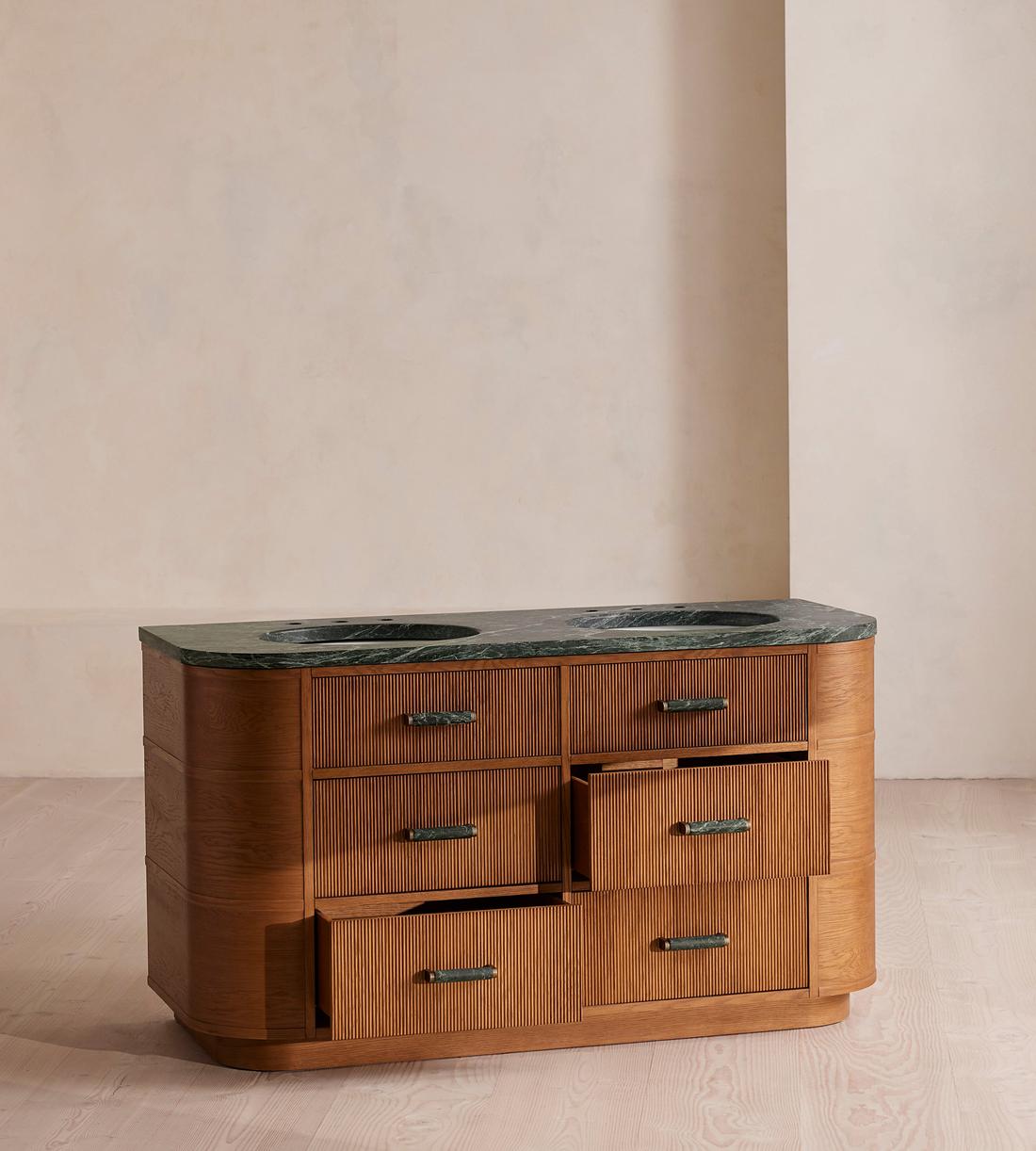 Witley Double Vanity Unit - Napoli Green Marble - Images - Image 6