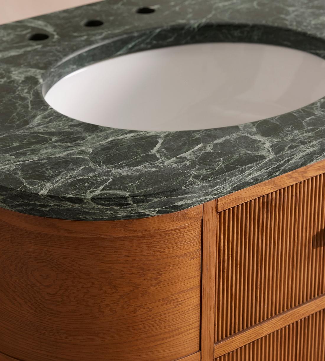 Witley Double Vanity Unit - Napoli Green Marble - Images - Image 6