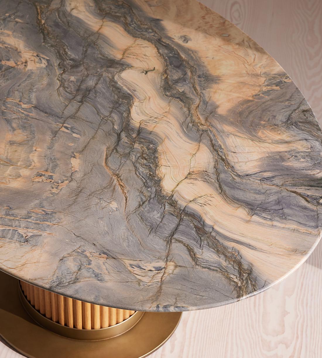 Murcell Oval Dining Table - Blue Quartzite - Images - Image 7