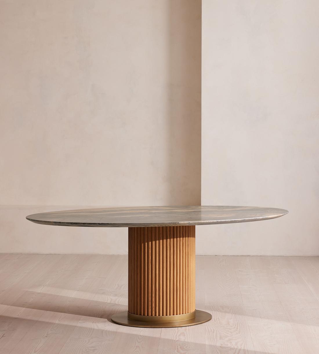 Murcell Oval Dining Table - Blue Quartzite - Images - Image 9