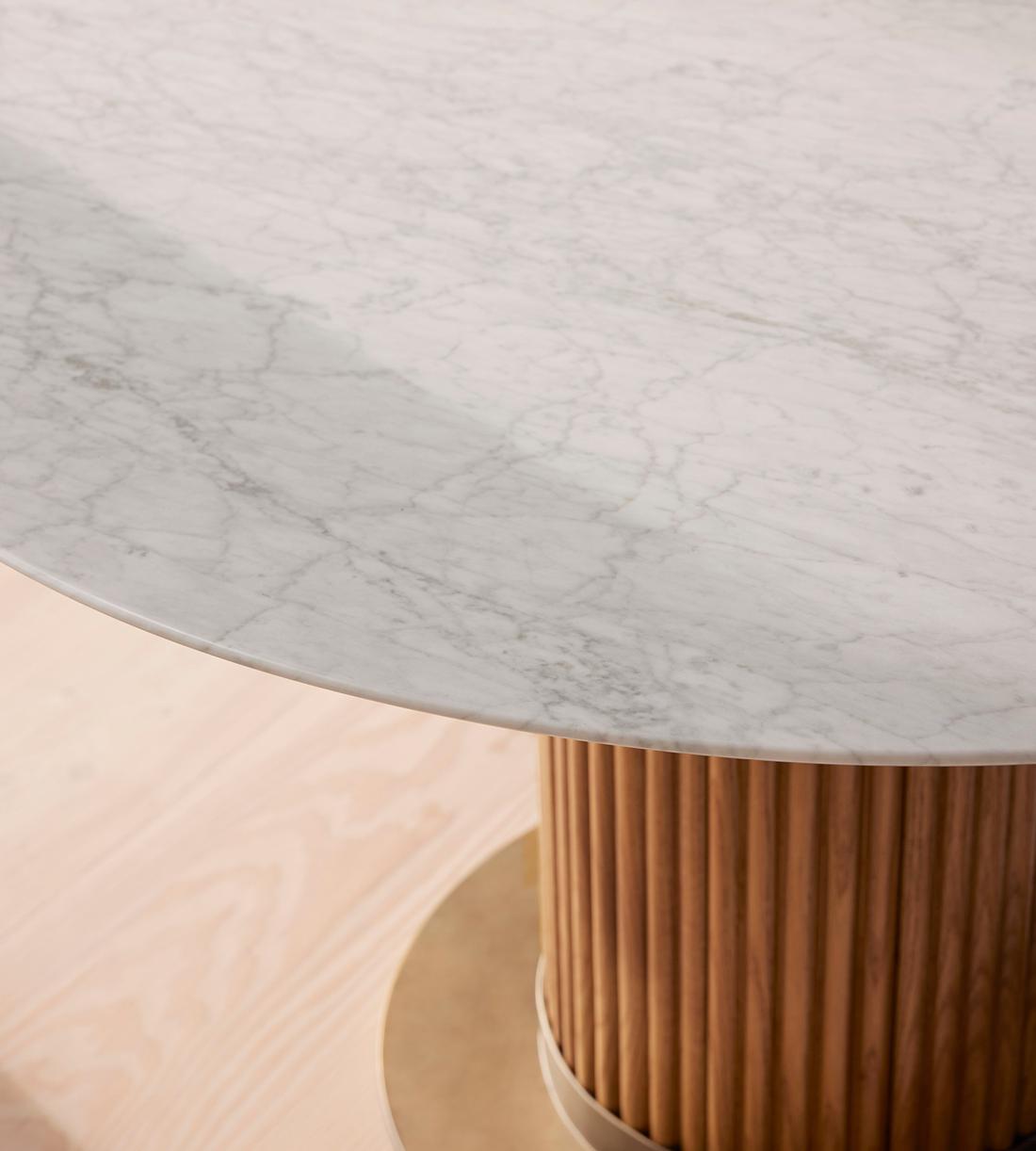 Murcell Round Dining Table - Carrara Marble - Images - Image 7