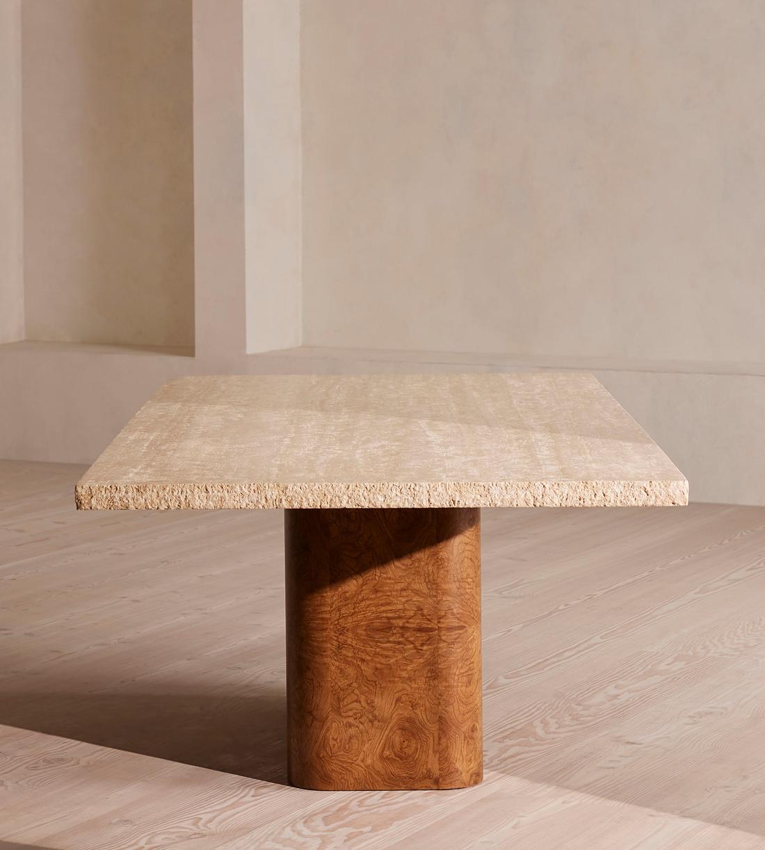 Ramsey Dining Table - Travertine & Burl - Images - Image 5