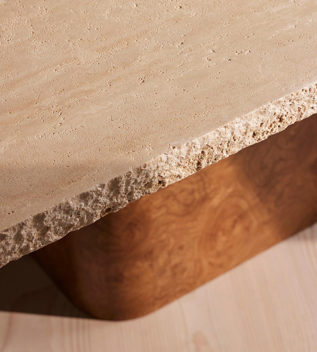 Ramsey Dining Table - Travertine & Burl - Images - Image 7