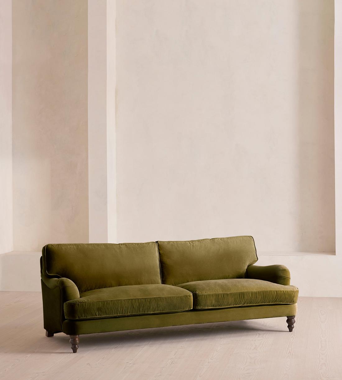 Arundel Four Seater Sofa - Velvet - Olive - Listing - Image 2