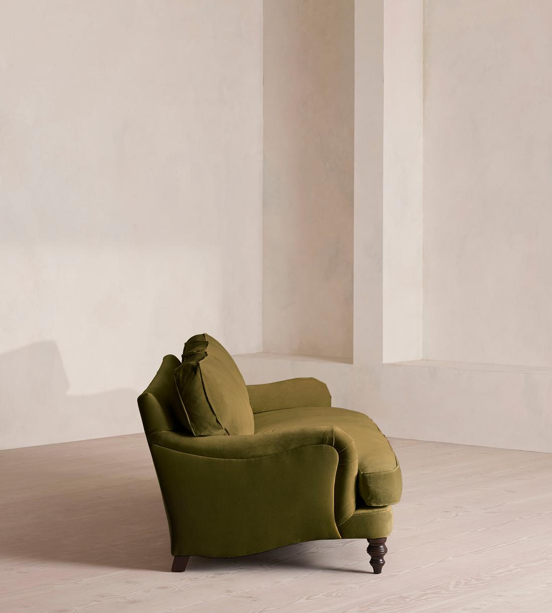 Arundel Four Seater Sofa - Velvet - Olive - Images - Image 3