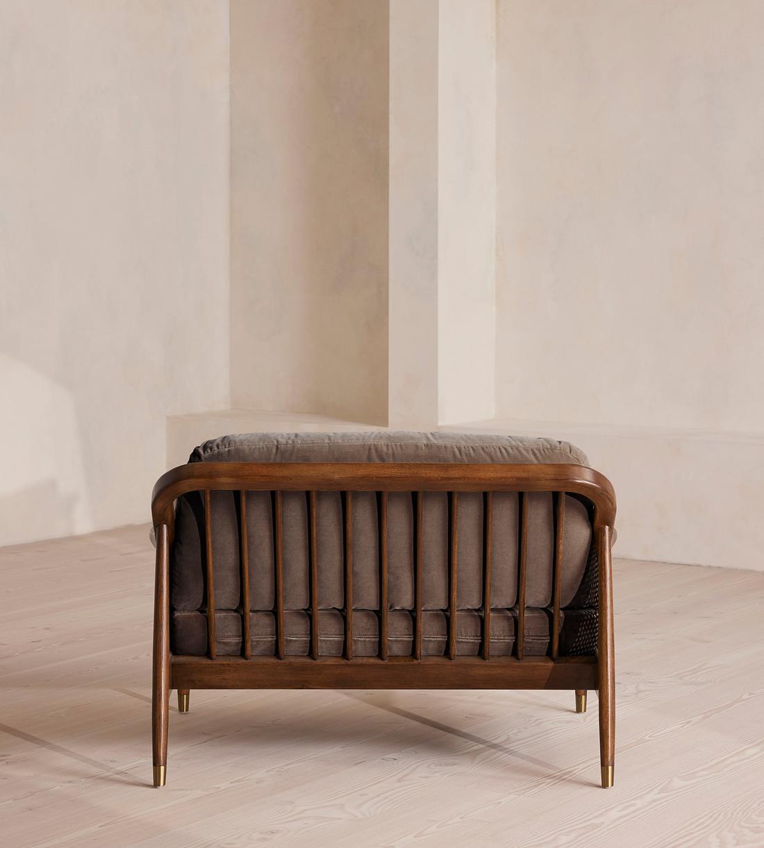 Atlanta Loveseat - Velvet - Taupe - Images - Image 4