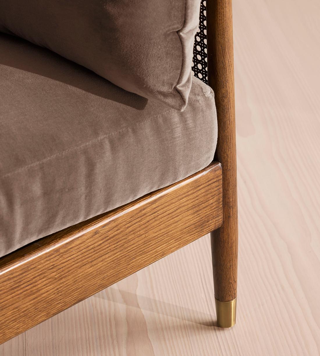 Atlanta Loveseat - Velvet - Taupe - Images - Image 5