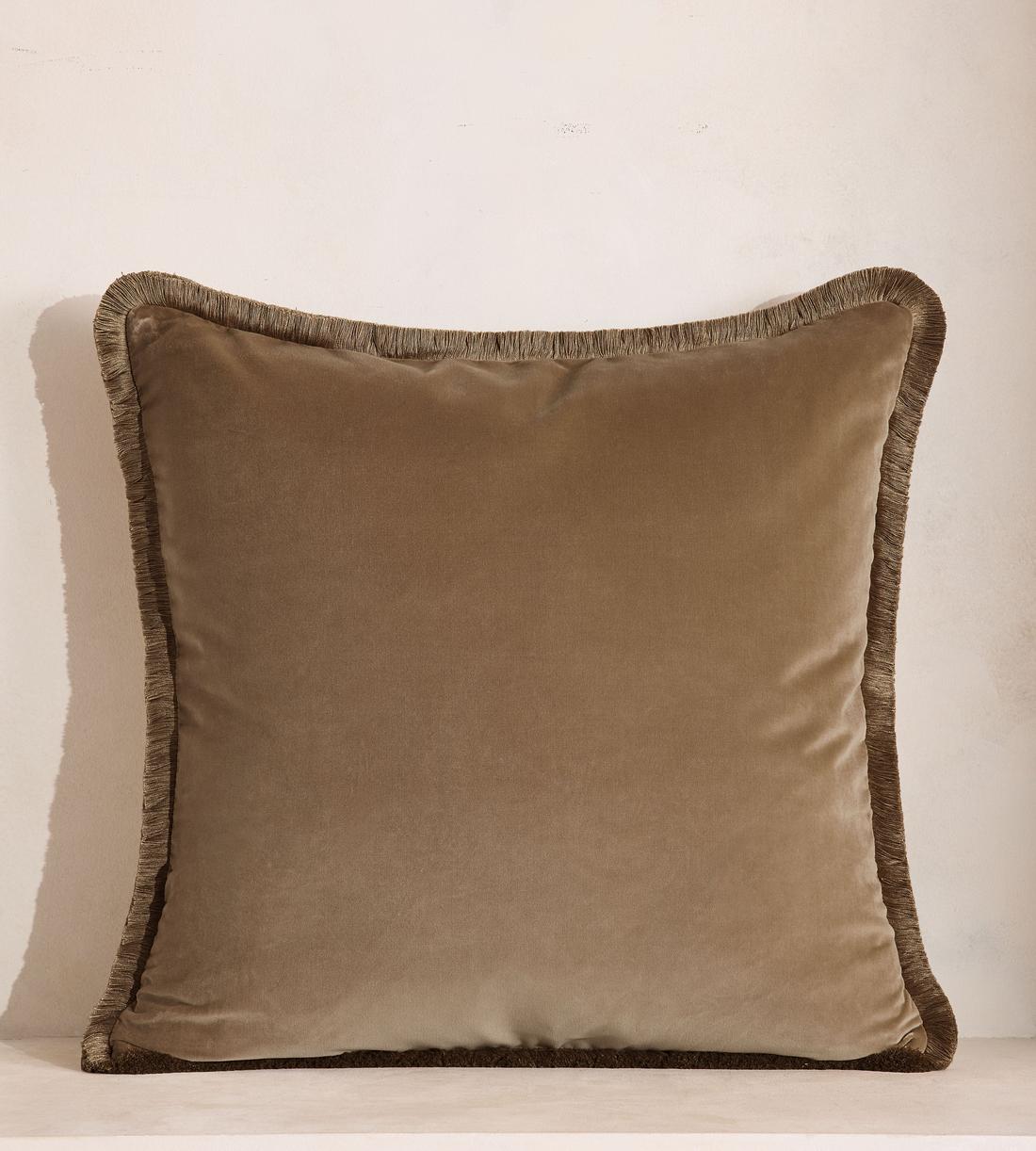 Margeaux Large Square Cushion - Truffle - US - Listing - Image 1