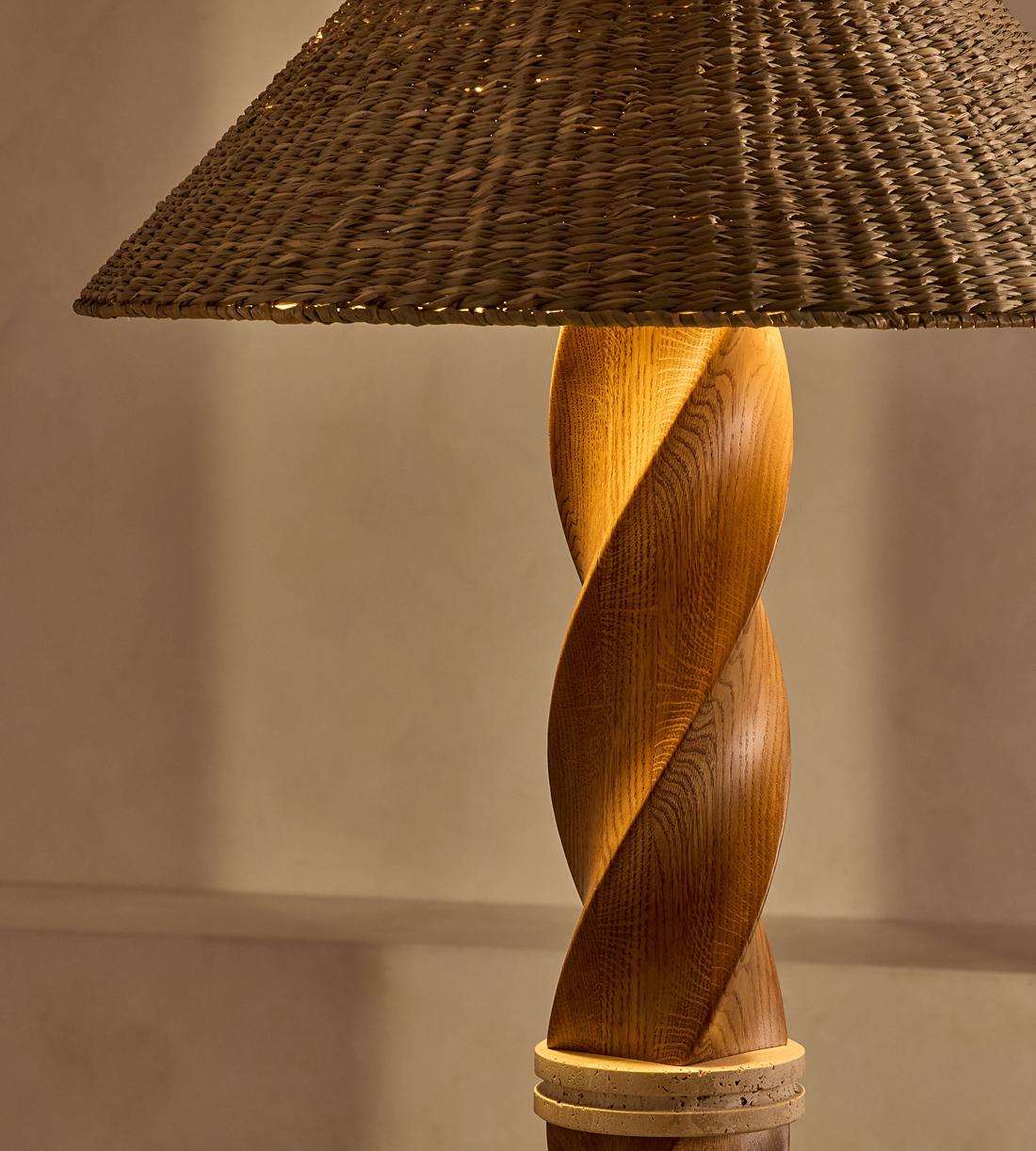 Dario Floor Lamp - Oak & Travertine - US - Images - Image 7