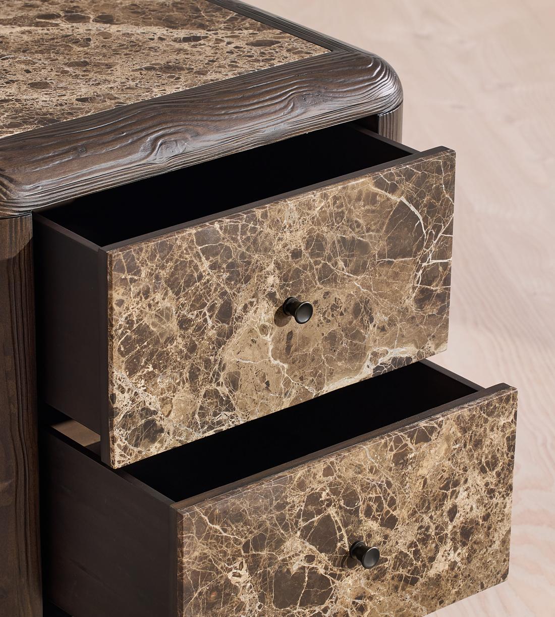 Salton Bedside Table - Dark Emperador - Images - Image 5