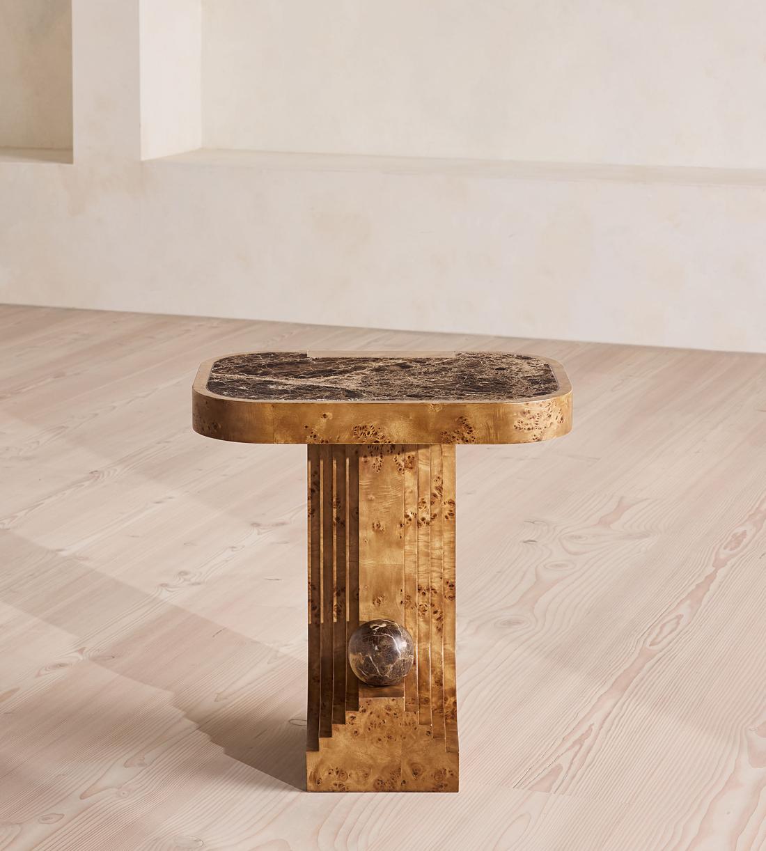 Emmeline Side Table - Dark Emperador - Listing - Image 2