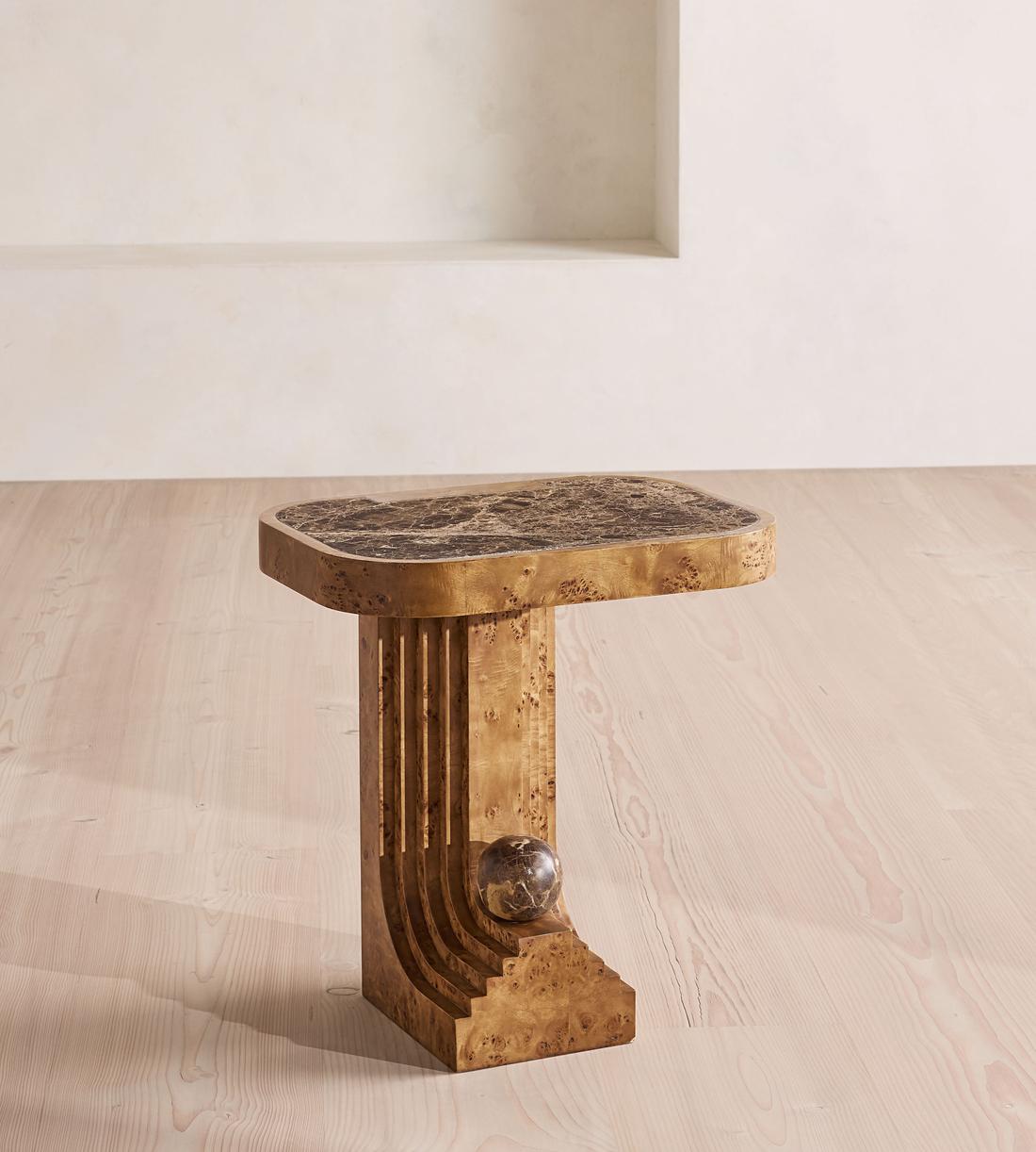 Emmeline Side Table - Dark Emperador - Listing - Image 3