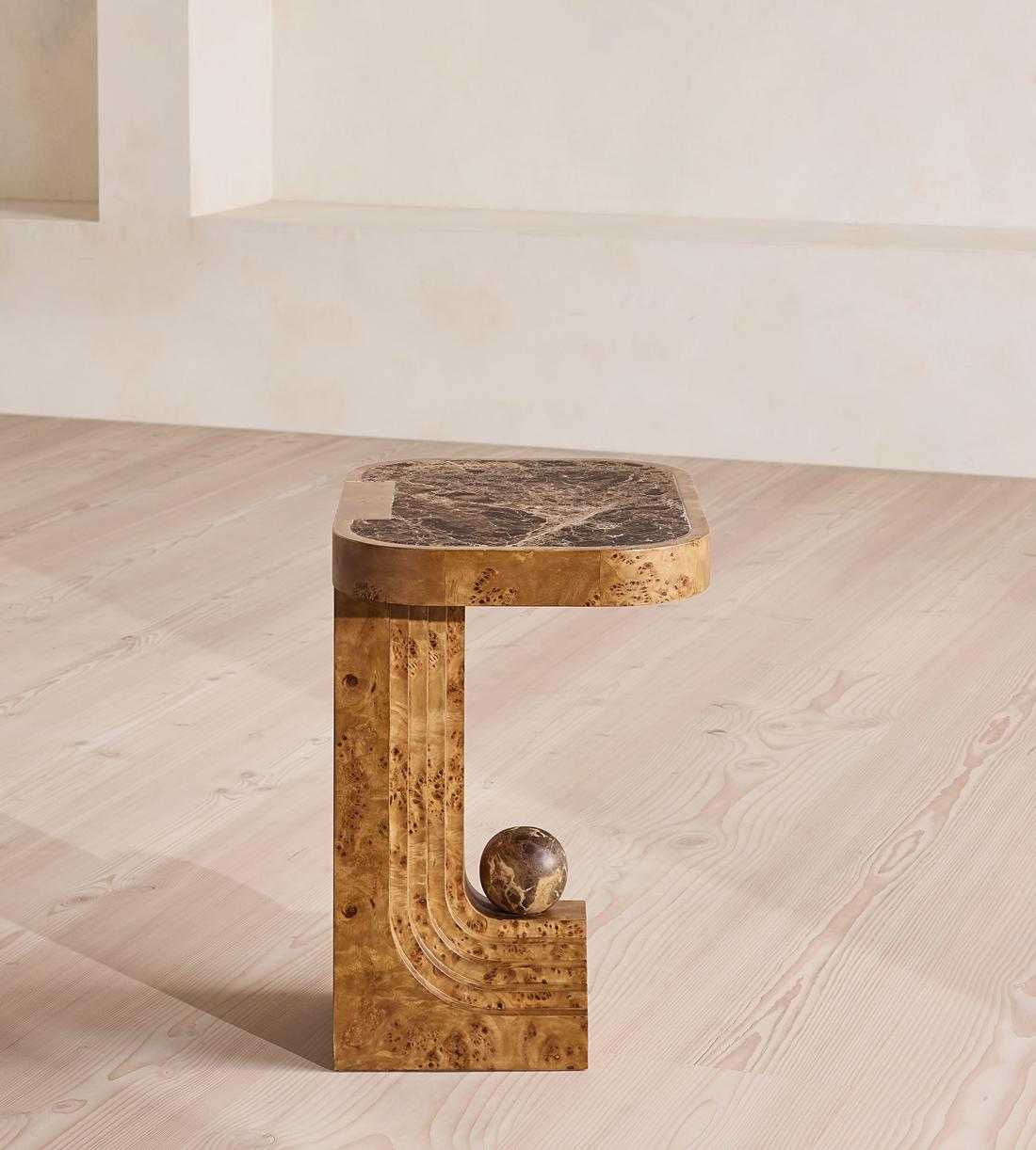 Emmeline Side Table - Dark Emperador - Images - Image 4