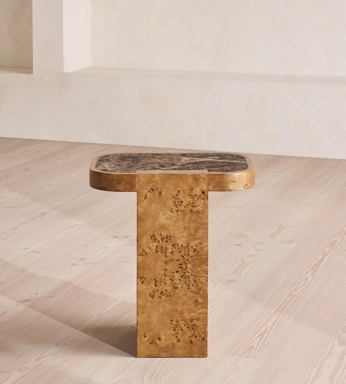 Emmeline Side Table - Dark Emperador - Images - Image 5