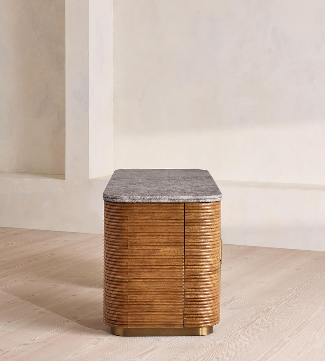 Kingsley Desk - Grey Emperador - Images - Image 3