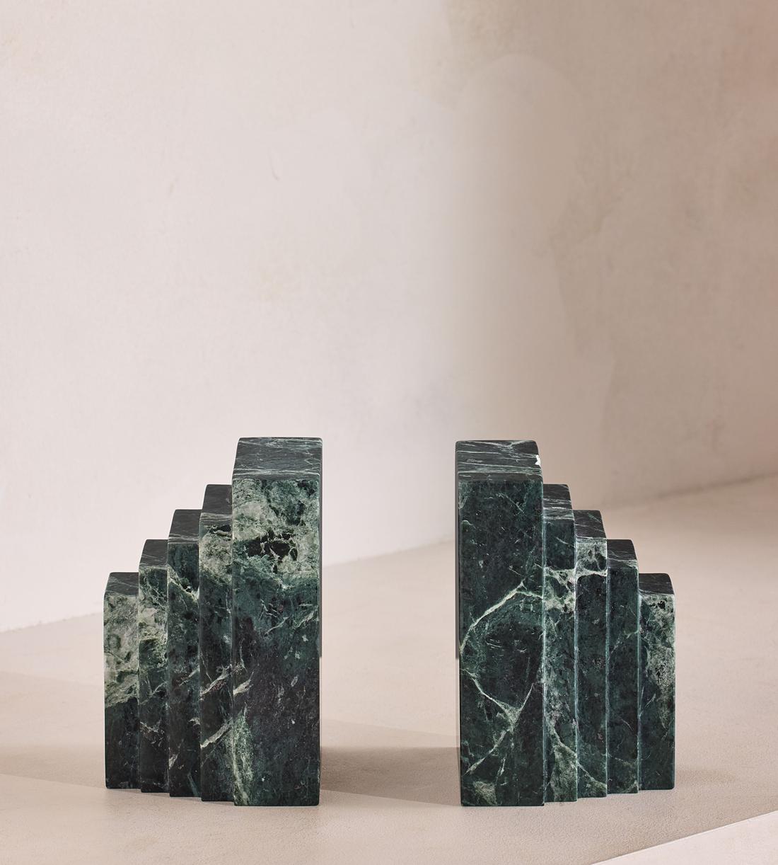 Lola Bookends - Verde Green Marble - Listing - Image 1