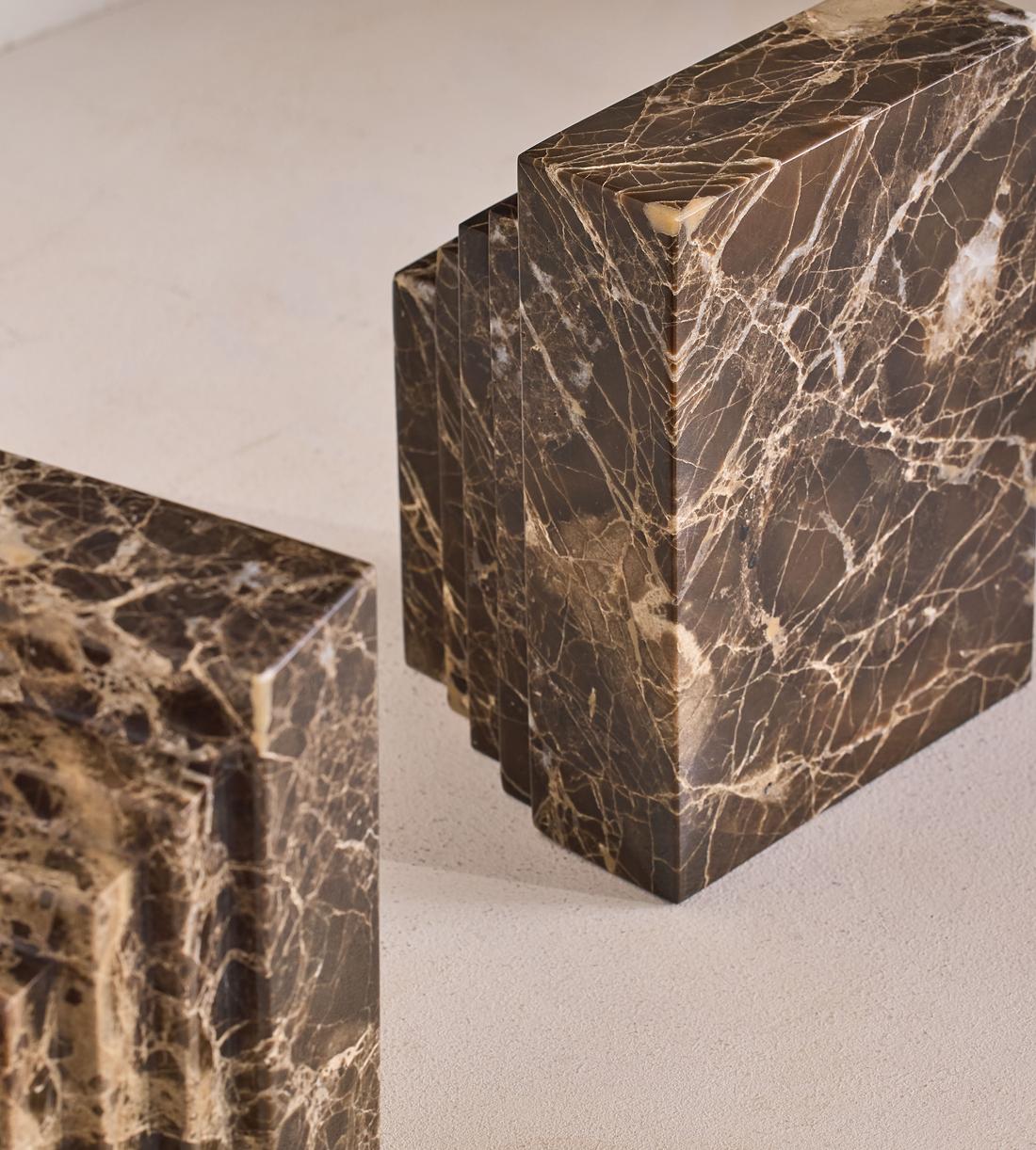 Lola Bookends - Dark Emperador Marble - Images - Image 4