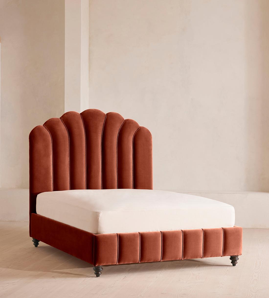 Manette Bed - King - Velvet Rust - Listing - Image 1