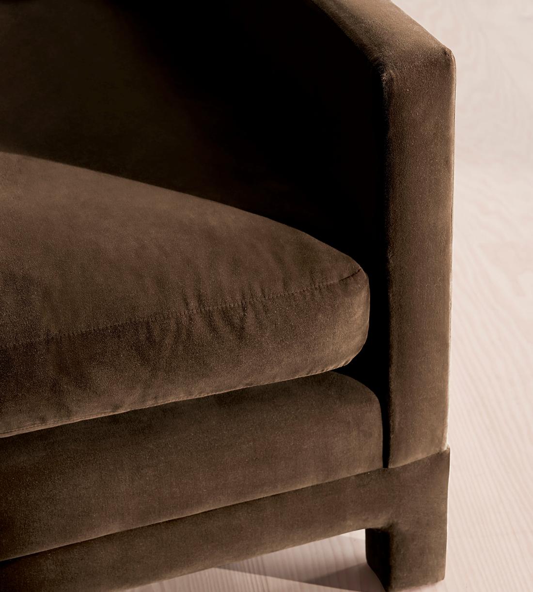 Ashford Loveseat Sofa - Velvet - Chocolate - Images - Image 6