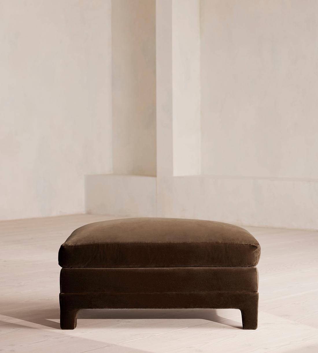Ashford Ottoman - Velvet - Chocolate - US - Listing - Image 2
