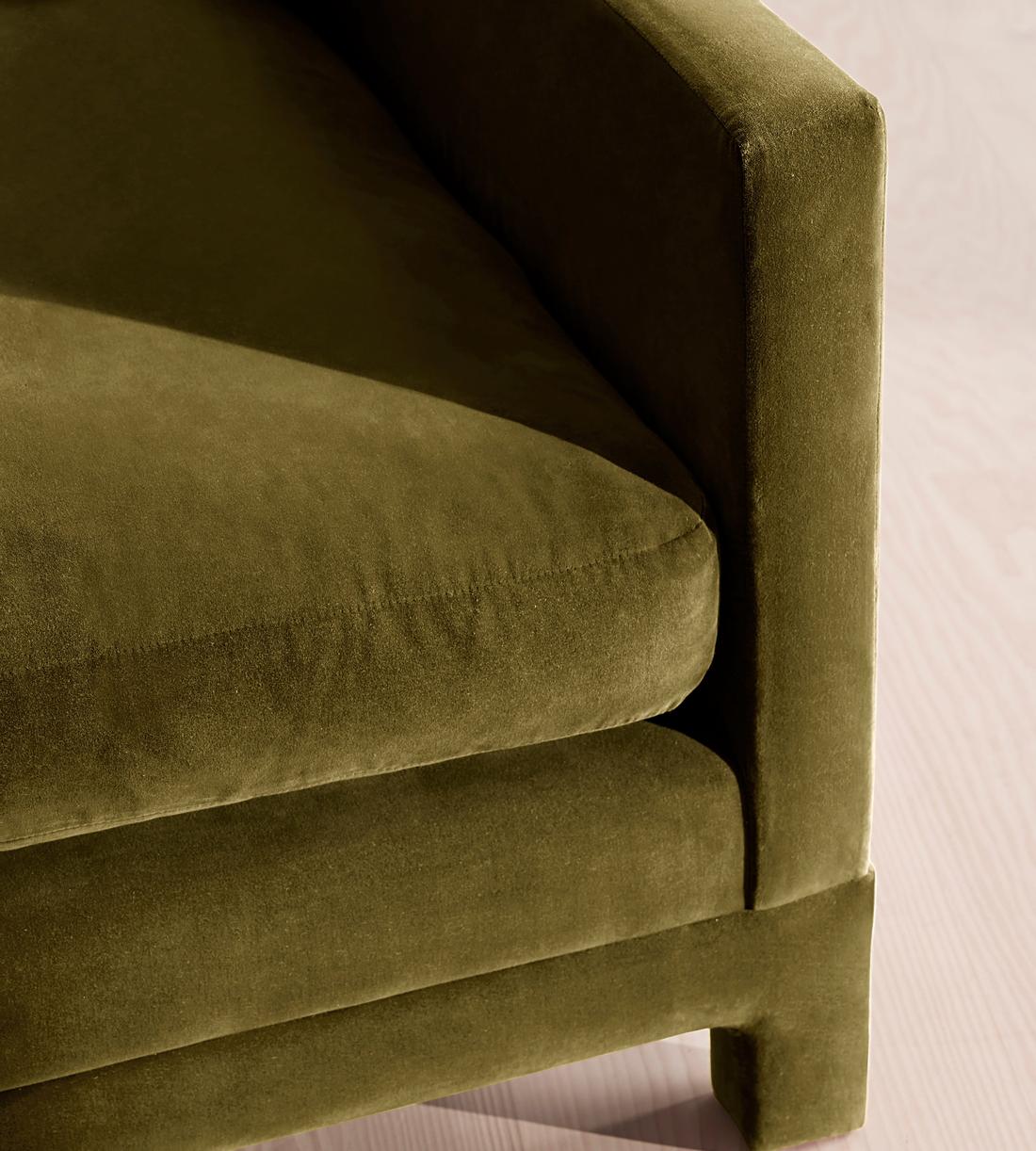 Ashford Loveseat - Velvet - Olive - Images - Image 5