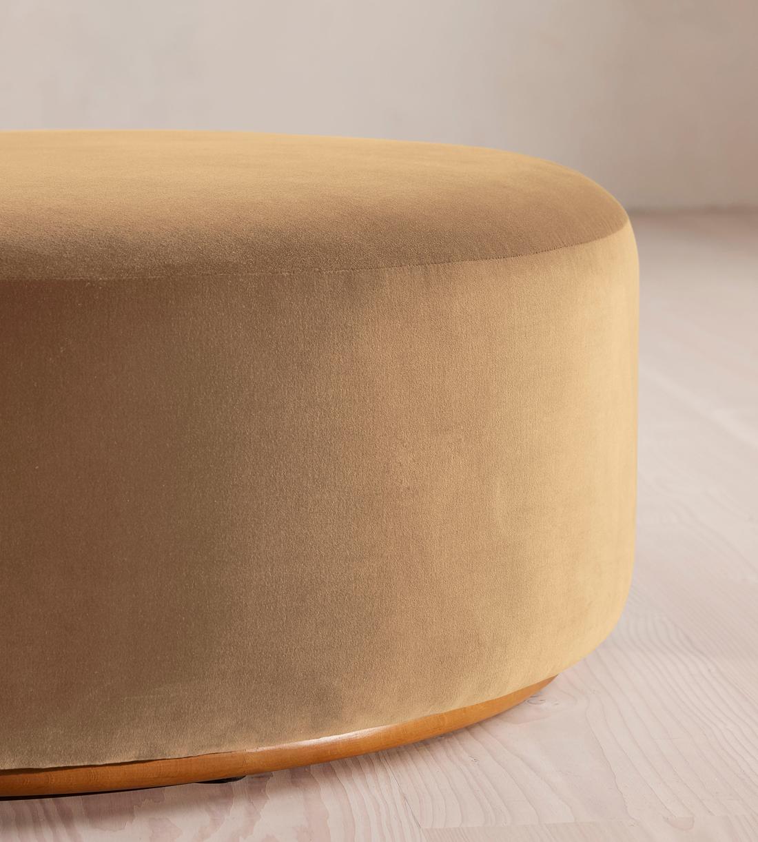 Aline Ottoman - Velvet - Camel - US - Image 2