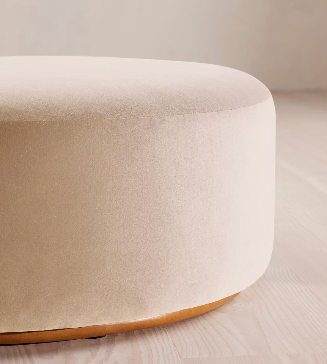 Aline Serpentine Sectional Sofa - Middle Section - Porcelain Velvet - US - Image 9