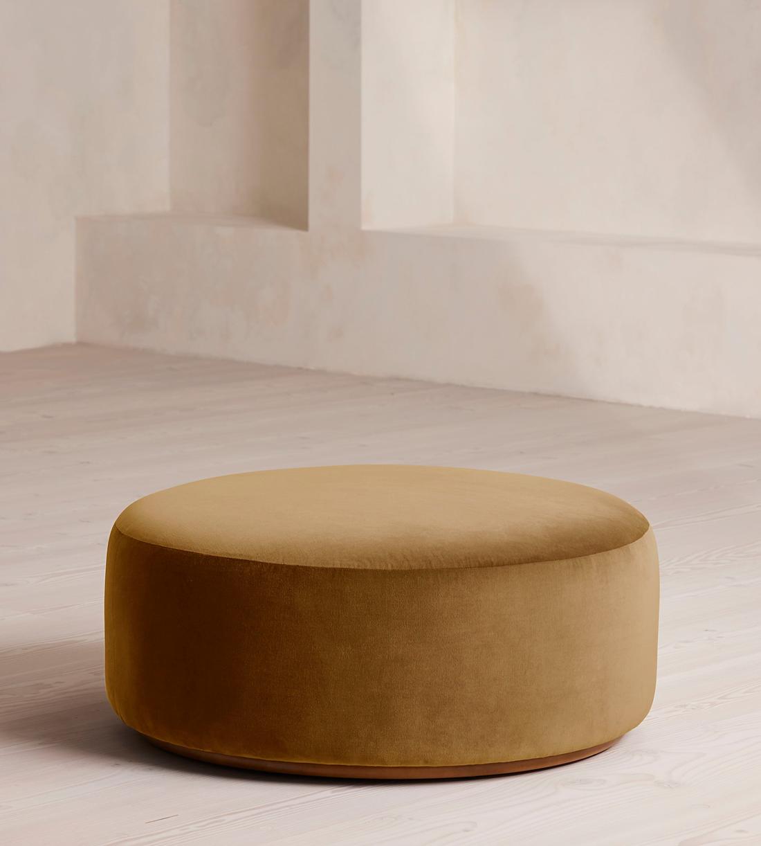 Aline Ottoman - Velvet - Mustard - US - Listing - Image 1
