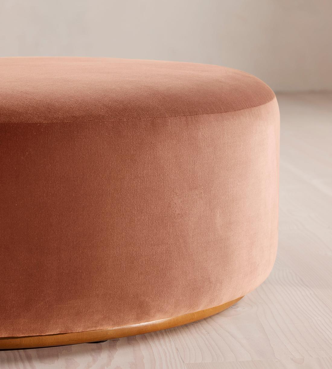 Aline Serpentine Sectional Sofa - Middle Section - Antique Rose Velvet - US - Image 9