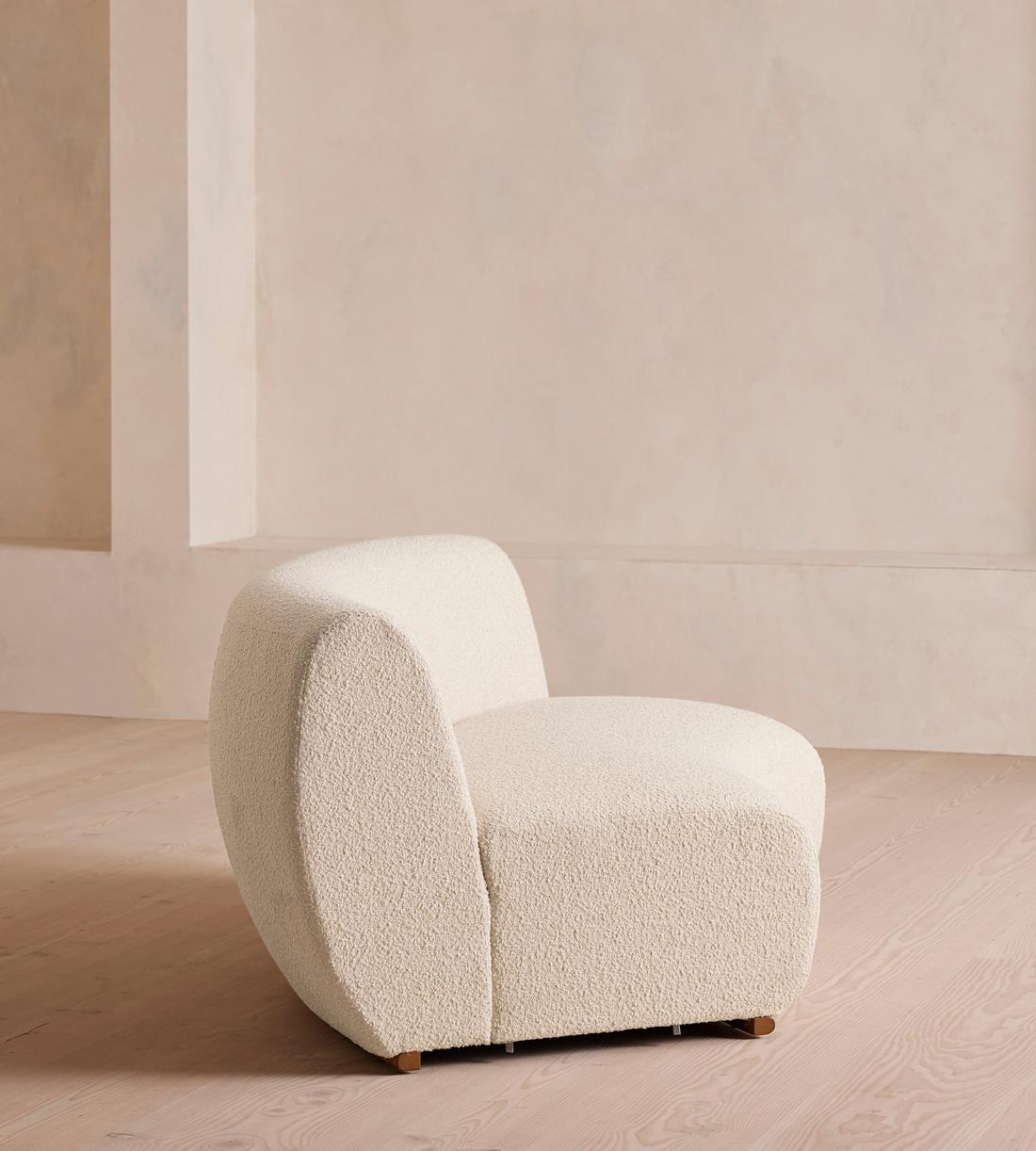 Aline Serpentine Sectional Sofa - Left Section - Natural Boucle - US - Image 6