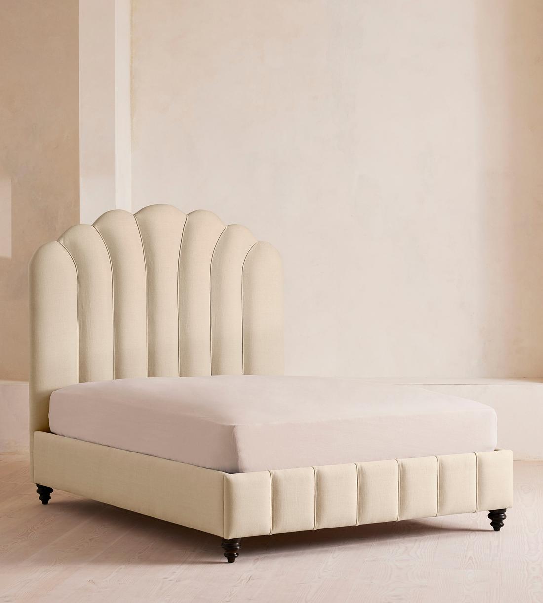 Manette Bed - Full - Linen - Bisque - US - Listing - Image 1