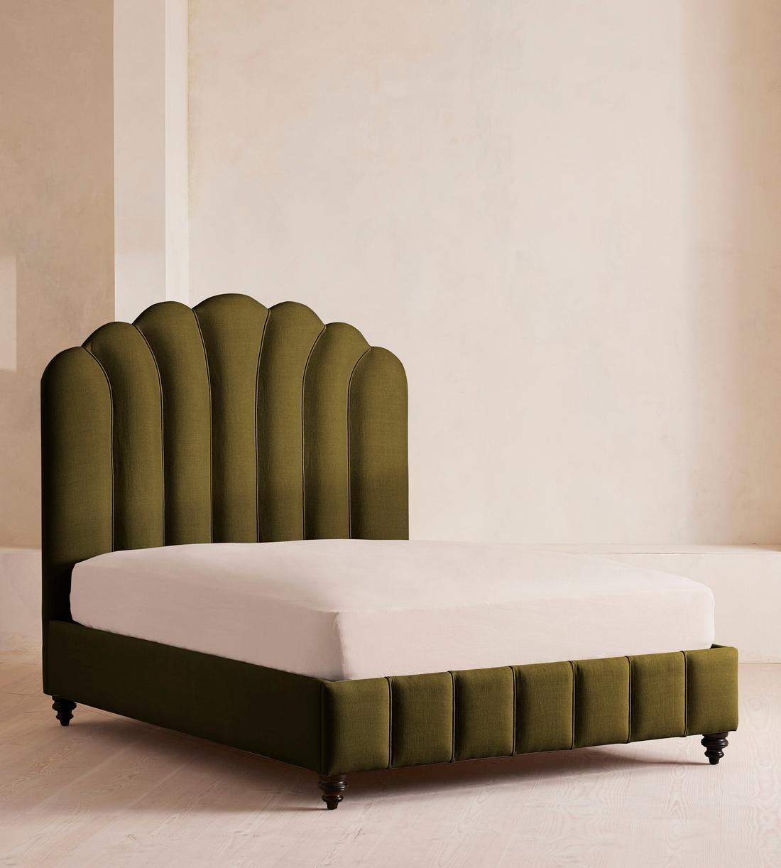 Manette Bed - King - Linen - Olive - Listing - Image 1