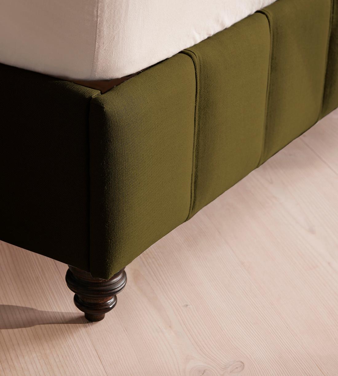 Manette Bed - King - Linen - Olive - Images - Image 4
