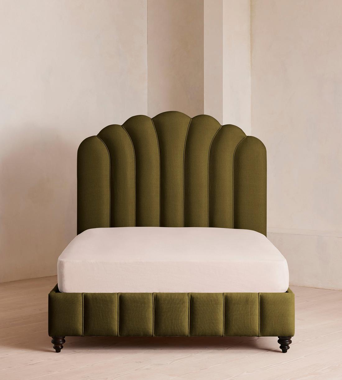 Manette Bed - Full - Linen - Olive - US - Listing - Image 2