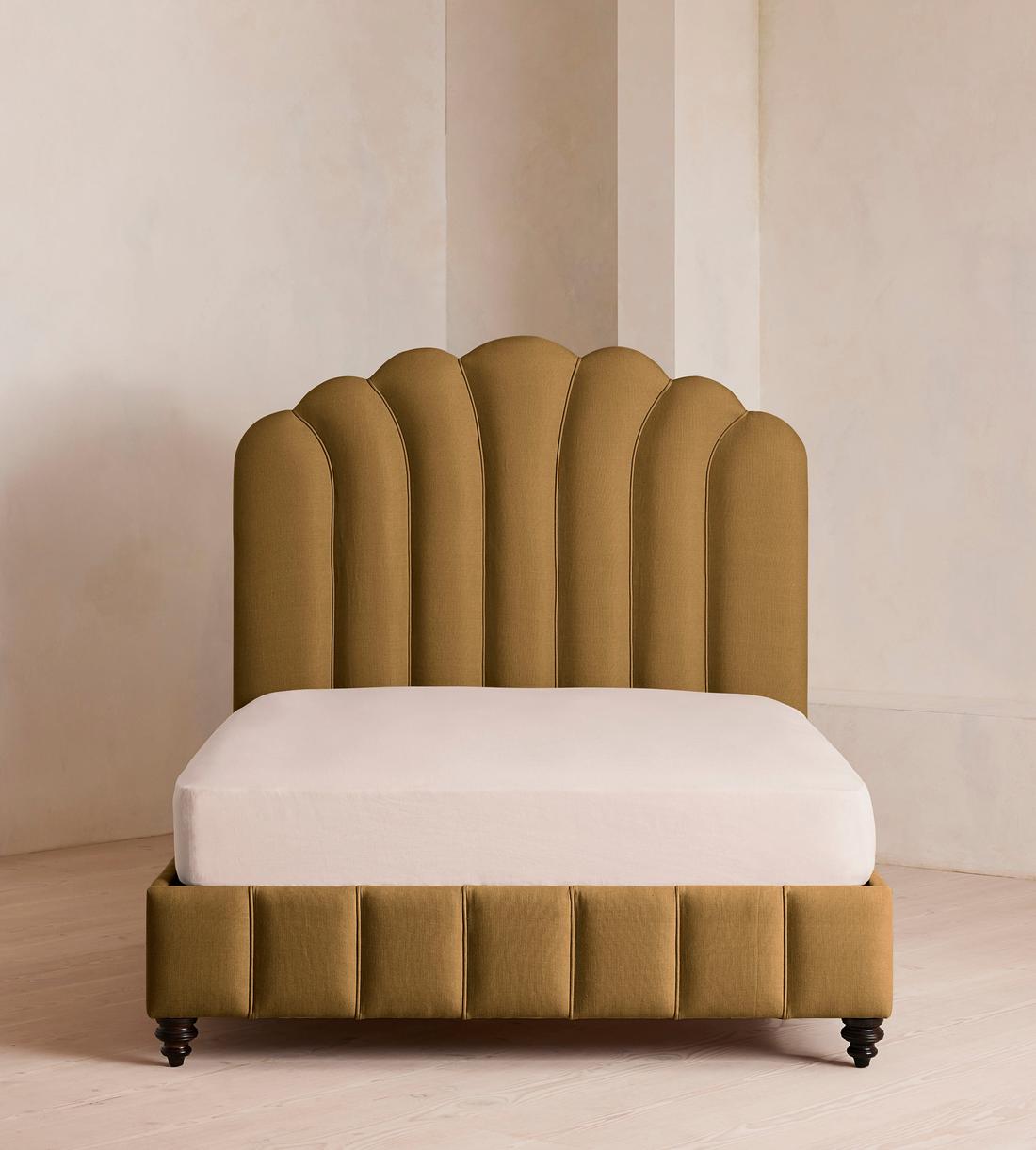 Manette Bed - Full - Linen - Ochre - US - Listing - Image 2