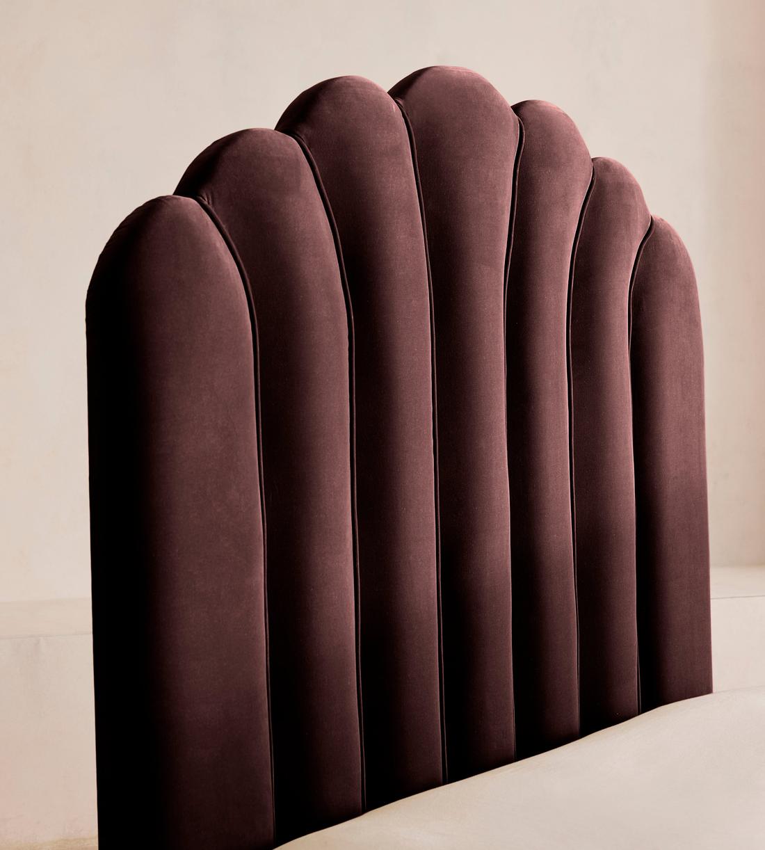 Manette Bed - King - Velvet - Aubergine - UK - Images - Image 3
