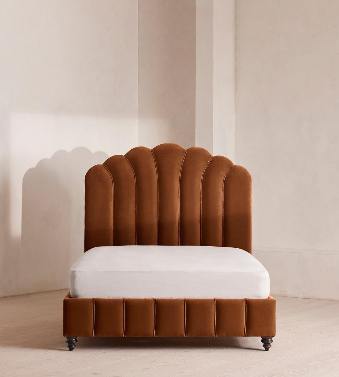Manette Bed - King - Velvet - Cinnamon - UK - Listing - Image 2
