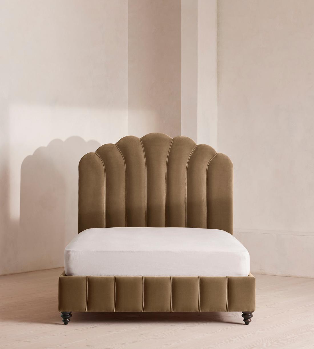Manette Bed - Full - Velvet - Truffle - US - Listing - Image 2
