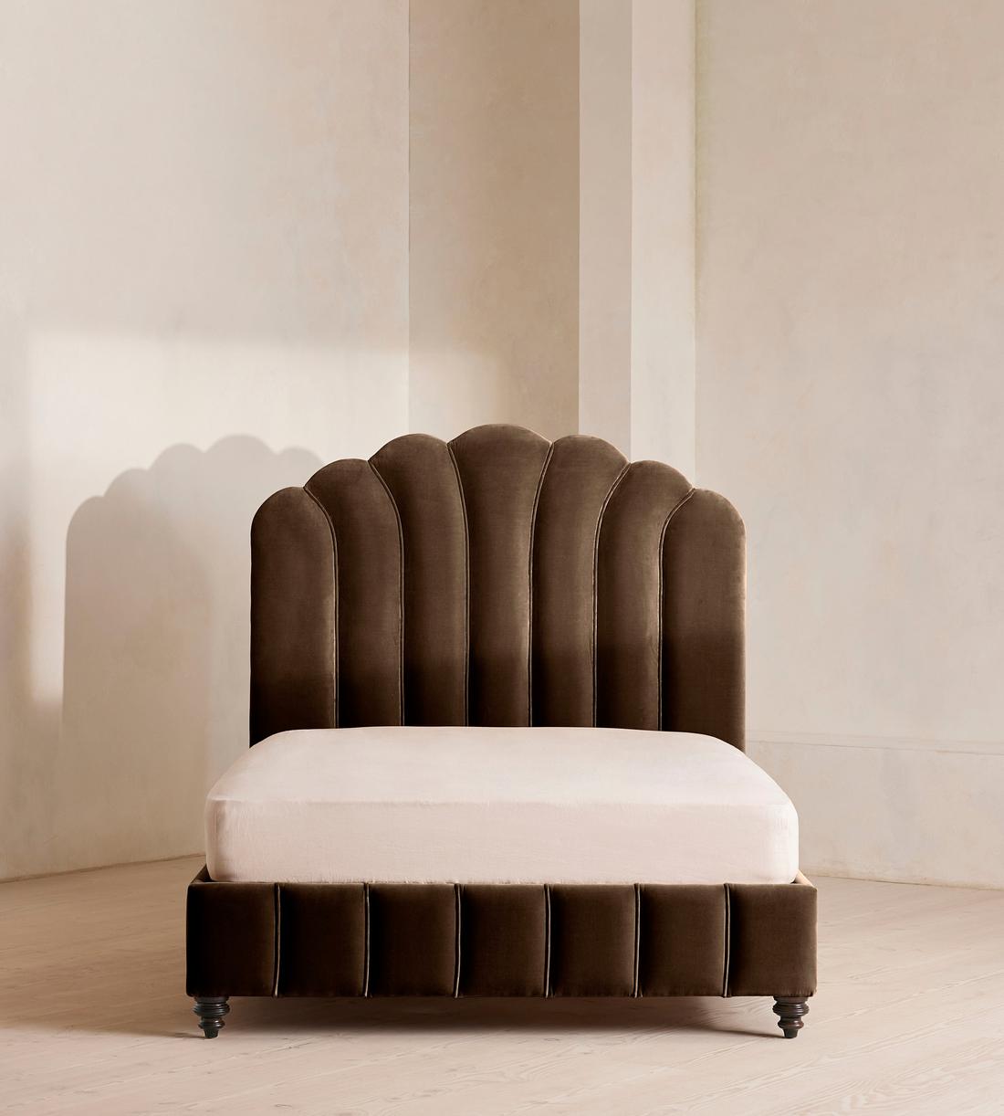 Manette Bed - King - Velvet - Chocolate - Listing - Image 2