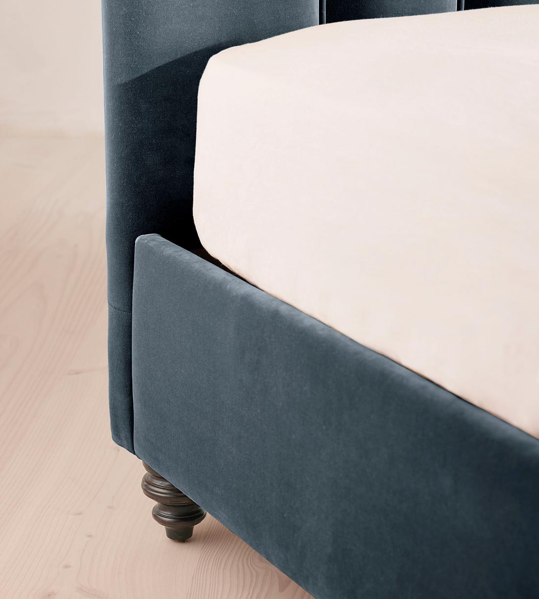 Manette Bed - Full - Velvet - Grey Blue - US - Images - Image 4