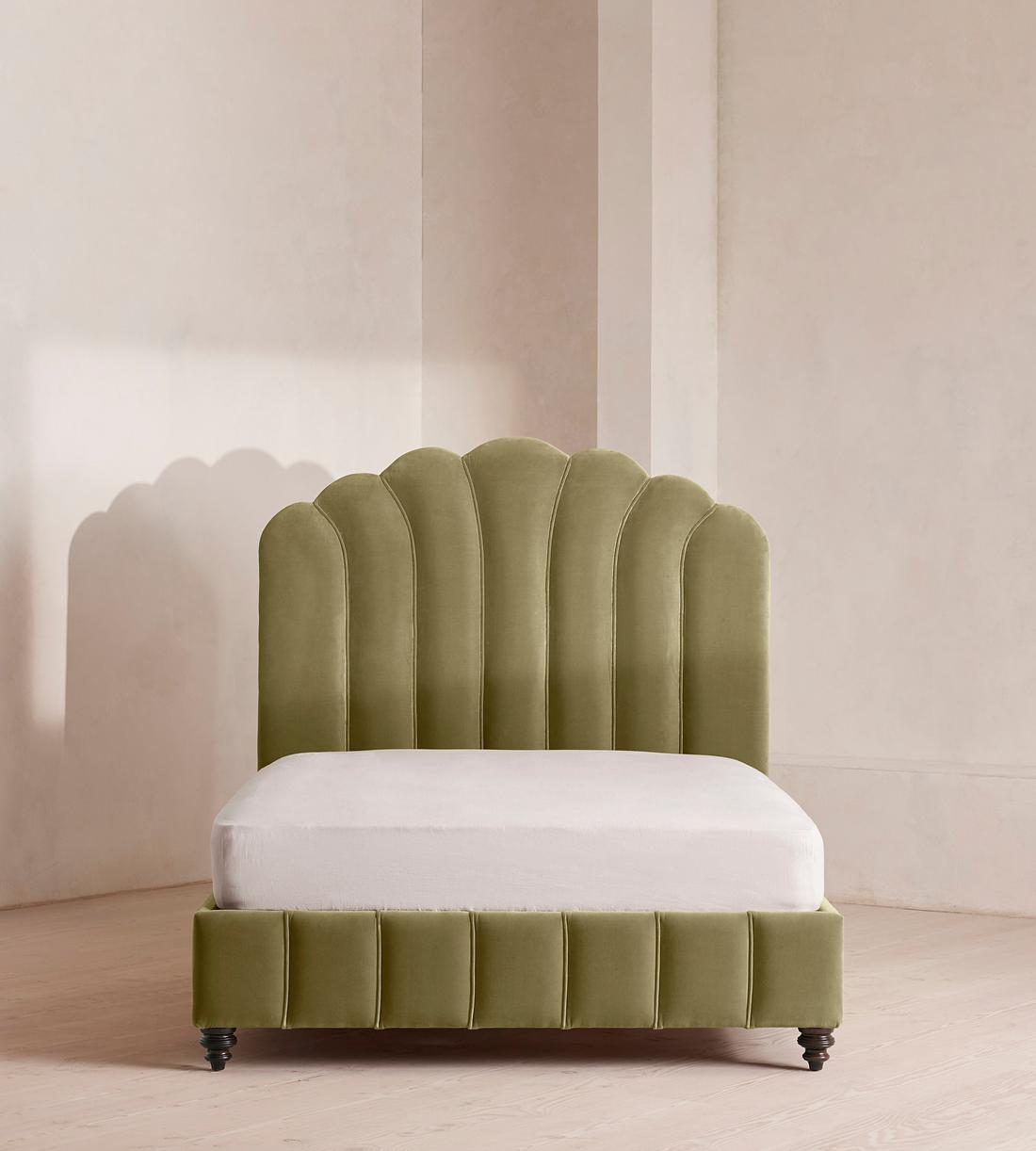 Manette Bed - Full - Velvet - Lichen - US - Listing - Image 2