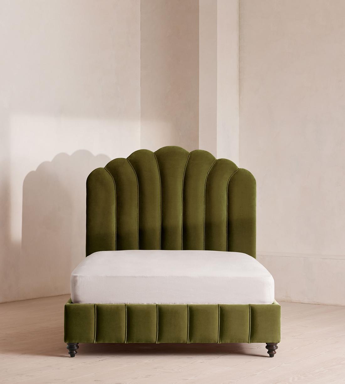 Manette Bed - King - Velvet - Olive - Listing - Image 2