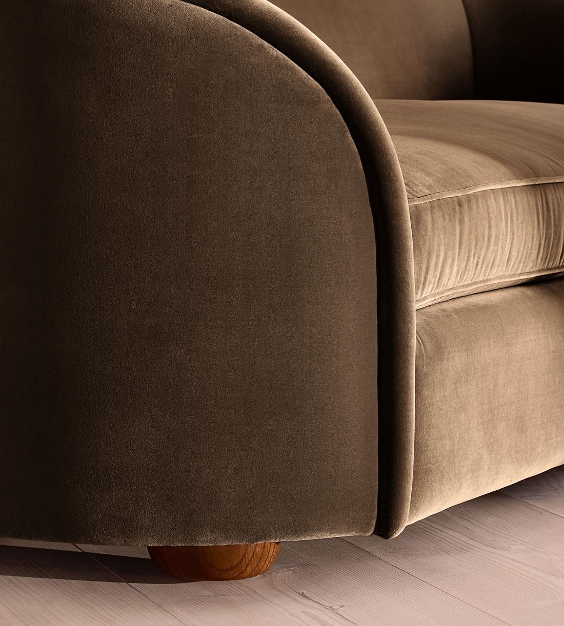 Conall Three Seater Sofa - Velvet - Chocolate - Images - Image 7