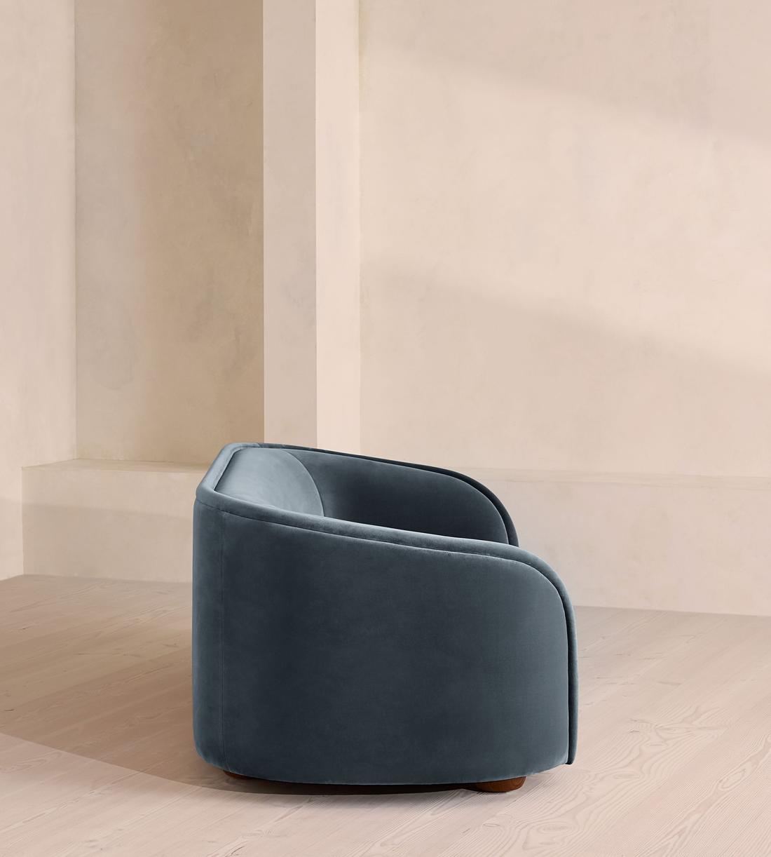 Conall Three Seater Sofa - Velvet - Grey Blue - US - Images - Image 3